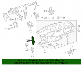Front panel trim side left VW Beetle 12-19 black