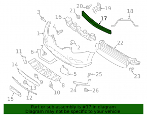 Front bumper reinforcement Nissan Rogue 14-20 usa type1 SIGNEDA