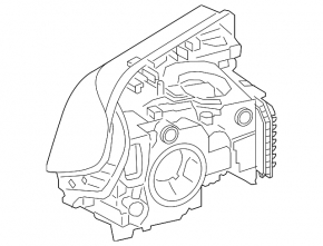 Right front headlight assembly for BMW 5 G30 21-23 LED Shadowline