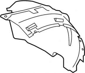 Front left rear fender liner for Infiniti QX50 2014-2017