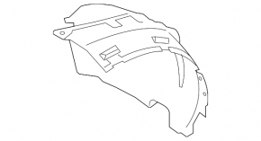 Front left rear fender liner for Infiniti QX50 2014-2017