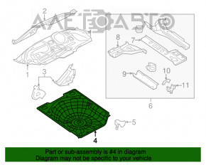 Trunk trough Dodge Dart 13-16 white