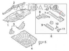 Trunk trough Dodge Dart 13-16 white