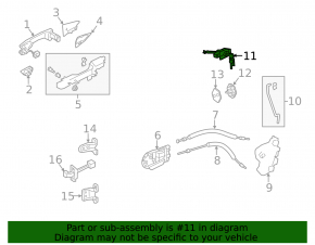 Front Left Lock Cylinder Acura MDX 14-20