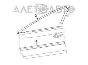 Nissan Altima 13-18 front left side door trim