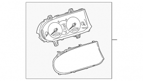 Instrument cluster Toyota Avalon 05-12 scratches, broken mount