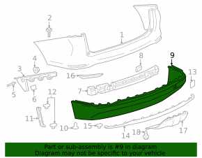 Chevrolet Equinox 18-21 Rear Bumper Lip Structure