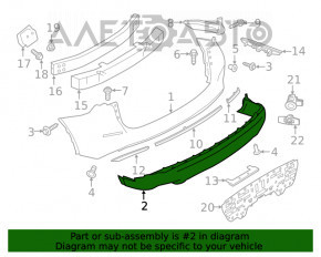 Rear bumper lip Nissan Murano z52 19-