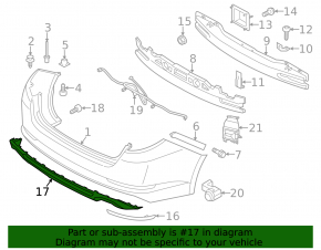 Kia Optima 2014-2016 Hybrid Rear Bumper Lip