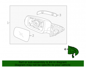 Exterior mirror plug with tweeter front right Kia Sorento 10-15