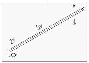 Left threshold Hyundai Santa FE 19-23