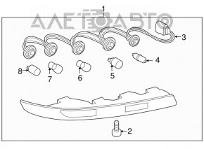 Left rear bumper light Audi Q5 8R 09-17 broken glass
