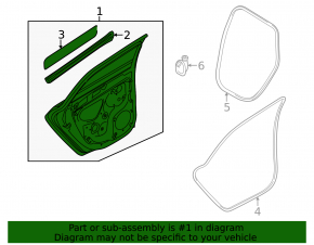 Bare rear right door Audi A3 22-26