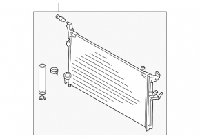 Air Conditioning Radiator Condenser Infiniti FX35 FX45 03-08 TYC
