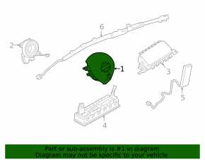Airbag in the driver's steering wheel Nissan Kicks 18-24