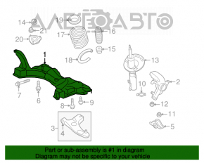 Front subframe for Ford Focus USA 2011