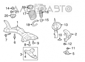Front subframe for Ford Focus USA 2011
