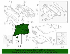 Right arch trim Mercedes CLA 14-19 worn