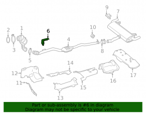 Front muffler bracket Mercedes C-class W205 300/350e/350h 15-18 on the body