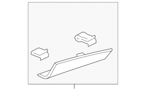 Rear pillar trim under the window left Ford Fiesta 11-19 gray, scratch