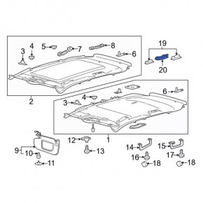 Rear light Ford Edge 15 - gray, without sunroof