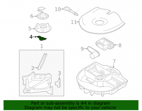 Ford Mustang mk6 spare tire mount 15-stud