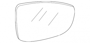 Left mirror element Mazda 6 14-16 heated