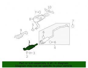 Intake pipe with catalytic converter Mazda6 09-13 2.5