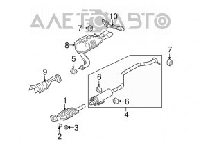 Intake pipe with catalytic converter Mazda6 09-13 2.5