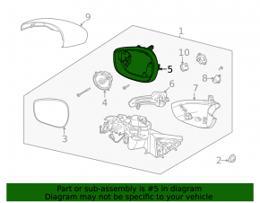 Right mirror housing for Ford Mustang Mach-E 21-25