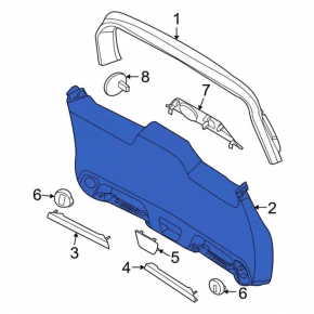Lower Trunk Door Trim Ford Bronco Sport 21-25 Black