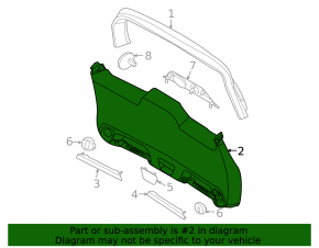 Lower Trunk Door Trim Ford Bronco Sport 21-25 Black