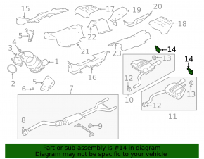 Bracket exhaust line middle part left Jaguar F-Pace X761 17-