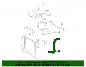Cooling pipe lower Lexus GX470 03-09