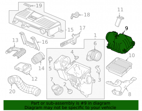 Air filter housing upper part Honda CRV 20-22 hybrid