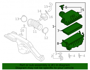 Air filter housing Toyota Rav4 19- 2.5 complete