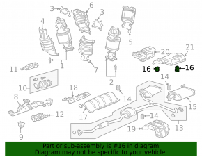 Acura RDX 13-18 2wd front 2.4 rear 3.5 type 3 intake pipe bracket.
