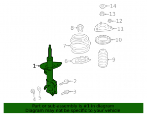 Front left shock absorber for Subaru Forester 22-24