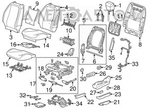 Driver's seat Chevrolet Equinox 10-12 without airbag