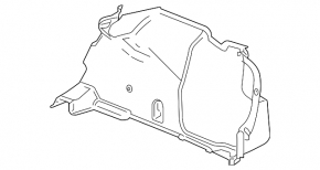 Right arch trim Chevrolet Malibu 16- black