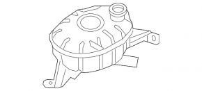 Coolant expansion tank Kia Niro 17-22 HEV, PHEV without cap