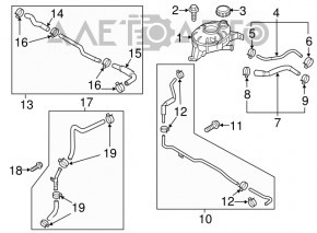 Coolant expansion tank Kia Niro 17-22 HEV, PHEV without cap
