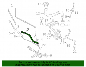 Left wiper arm Volvo XC60 18-24 without nozzles without heating