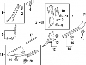 Door sill outer front left Volvo XC40 19-22 chrome, R-Design