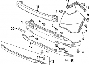 Rear bumper reflector right Honda CRV 23-