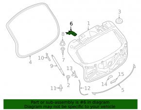 Right tailgate hinge for BMW X2 F39 18-23
