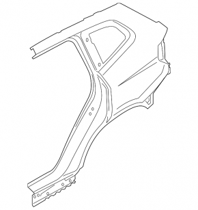 Quarter wing rear left BMW X3 G01 18 - sawn off, with central pillar, blue, butts