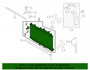 Subaru Outback 15-19 water cooling radiator