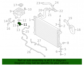 Lower coolant expansion tank bracket for Audi Q7 20-26 MHEV