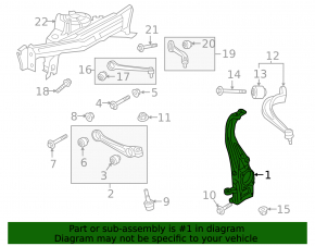 Front left axle stud for Audi E-Tron 19-23 without bushing